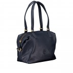 Handtasche mit Goldfittings Dark Blue, Farbe: blau/petrol, Marke: Hausfelder Manufaktur, EAN: 4065646023789, Abmessungen in cm: 23.5x17x11, Bild 2 von 8