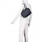 Handtasche mit Goldfittings Dark Blue, Farbe: blau/petrol, Marke: Hausfelder Manufaktur, EAN: 4065646023789, Abmessungen in cm: 23.5x17x11, Bild 5 von 8