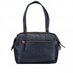 Handtasche mit Goldfittings Dark Blue, Farbe: blau/petrol, Marke: Hausfelder Manufaktur, EAN: 4065646023789, Abmessungen in cm: 23.5x17x11, Bild 3 von 8