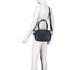 Handtasche mit Goldfittings Dark Blue, Farbe: blau/petrol, Marke: Hausfelder Manufaktur, EAN: 4065646023789, Abmessungen in cm: 23.5x17x11, Bild 7 von 8