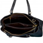 Handtasche Soft Print mit Goldfittings SCHWARZ/Black, Farbe: schwarz, Marke: Hausfelder Manufaktur, EAN: 4065646023819, Abmessungen in cm: 29.5x23x13, Bild 8 von 8