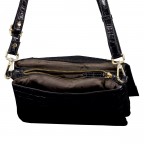 Umhängetasche Kroko Black, Farbe: schwarz, Marke: Hausfelder Manufaktur, EAN: 4065646023918, Abmessungen in cm: 25x16.5x7.5, Bild 6 von 6