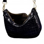 Beuteltasche Kroko Black, Farbe: schwarz, Marke: Hausfelder Manufaktur, EAN: 4065646023956, Abmessungen in cm: 27x24x6.5, Bild 6 von 6