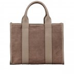Handtasche Velours Taupe, Farbe: taupe/khaki, Marke: Hausfelder Manufaktur, EAN: 4065646025585, Abmessungen in cm: 32x24.5x15, Bild 3 von 8