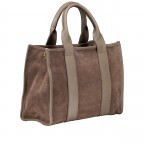Handtasche Velours Taupe, Farbe: taupe/khaki, Marke: Hausfelder Manufaktur, EAN: 4065646025585, Abmessungen in cm: 32x24.5x15, Bild 2 von 8
