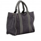 Handtasche Velours Grau, Farbe: grau, Marke: Hausfelder Manufaktur, EAN: 4065646025592, Abmessungen in cm: 32x24.5x15, Bild 2 von 8