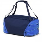 Sporttasche 2025 Sneaker Style auch als Rucksack nutzbar Crossed Blue, Farbe: blau/petrol, Marke: Satch, EAN: 4057081204083, Abmessungen in cm: 45x25x25, Bild 2 von 4
