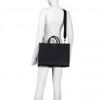 Handtasche Sandy Tote Bag Medium Black, Farbe: schwarz, Marke: BOSS, EAN: 4063546926926, Abmessungen in cm: 36x27.5x13.5, Bild 6 von 7