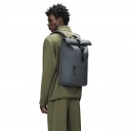 Rucksack Rolltop mit Laptopfach 16 Zoll Lagoon, Farbe: blau/petrol, Marke: Rains, EAN: 5715793003255, Abmessungen in cm: 32x48x11, Bild 4 von 5