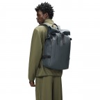 Rucksack Rolltop Large Lagoon, Farbe: blau/petrol, Marke: Rains, EAN: 5715793003965, Abmessungen in cm: 32x52x14, Bild 4 von 4