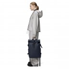 Rucksack Rolltop Large Navy, Farbe: blau/petrol, Marke: Rains, EAN: 5711747604226, Abmessungen in cm: 32x52x14, Bild 3 von 4
