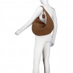 Beuteltasche Nana Suede Weaving Camel, Farbe: cognac, Marke: Abro, EAN: 4067278781440, Abmessungen in cm: 46x27x6, Bild 5 von 6