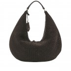 Beuteltasche Nana Suede Weaving Dark Brown, Farbe: braun, Marke: Abro, EAN: 4067278781464, Abmessungen in cm: 46x27x6, Bild 4 von 6