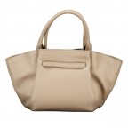 Handtasche Dollaro mit Goldfittings Sand, Farbe: beige, Marke: Hausfelder Manufaktur, EAN: 4065646026322, Abmessungen in cm: 20x20x14.5, Bild 3 von 8
