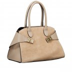 Handtasche Velours Sand, Farbe: beige, Marke: Hausfelder Manufaktur, EAN: 4065646026353, Abmessungen in cm: 32x21.5x15.5, Bild 2 von 8