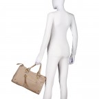 Handtasche Taupe, Farbe: taupe/khaki, Marke: Hausfelder Manufaktur, EAN: 4065646026377, Abmessungen in cm: 38x23.5x38, Bild 4 von 7