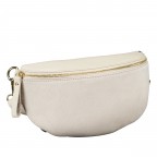 Gürteltasche Velours mit Goldfittings Ecru, Farbe: beige, Marke: Hausfelder Manufaktur, EAN: 4065646026414, Abmessungen in cm: 24x14x8, Bild 2 von 6