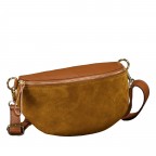 Gürteltasche Velours mit Goldfittings Hellbraun, Farbe: braun, Marke: Hausfelder Manufaktur, EAN: 4065646026421, Abmessungen in cm: 24x14x8, Bild 2 von 6