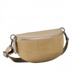 Gürteltasche Velours mit Silberfittings Sand, Farbe: beige, Marke: Hausfelder Manufaktur, EAN: 4065646026452, Abmessungen in cm: 24x14x8, Bild 2 von 6