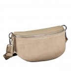 Gürteltasche Velours mit Silberfittings Beige, Farbe: beige, Marke: Hausfelder Manufaktur, EAN: 4065646026490, Abmessungen in cm: 24x14x8, Bild 2 von 6