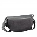 Gürteltasche Velours mit Silberfittings Dunkelgrau, Farbe: grau, Marke: Hausfelder Manufaktur, EAN: 4065646026506, Abmessungen in cm: 24x14x8, Bild 2 von 6