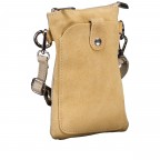 Umhängetasche / Handytasche Velours mit Silberfittings Sand, Farbe: beige, Marke: Hausfelder Manufaktur, EAN: 4065646026513, Abmessungen in cm: 14x21x1.7, Bild 2 von 6
