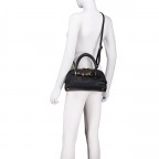 Handtasche Dollaro Schwarz, Farbe: schwarz, Marke: Hausfelder Manufaktur, EAN: 4065646026551, Abmessungen in cm: 29x16x9.5, Bild 6 von 7