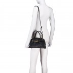 Handtasche Dollaro Schwarz, Farbe: schwarz, Marke: Hausfelder Manufaktur, EAN: 4065646026551, Abmessungen in cm: 29x16x9.5, Bild 5 von 7