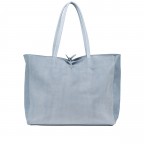 Shopper Velours Hellblau, Farbe: blau/petrol, Marke: Hausfelder Manufaktur, EAN: 4065646026742, Abmessungen in cm: 36x30x12, Bild 3 von 5