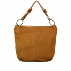 Beuteltasche Velours mit Goldfittings Cognac, Farbe: cognac, Marke: Hausfelder Manufaktur, EAN: 4065646026827, Abmessungen in cm: 32.5x29x3, Bild 3 von 7