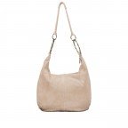 Beuteltasche Velours mit Goldfittings Sand, Farbe: beige, Marke: Hausfelder Manufaktur, EAN: 4065646026902, Abmessungen in cm: 46x35.5x6, Bild 3 von 6