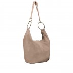 Beuteltasche Velours mit Goldfittings Taupe, Farbe: taupe/khaki, Marke: Hausfelder Manufaktur, EAN: 4065646026919, Abmessungen in cm: 46x35.5x6, Bild 2 von 6