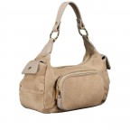 Beuteltasche Velours mit Goldfittings Beige, Farbe: beige, Marke: Hausfelder Manufaktur, EAN: 4065646027084, Abmessungen in cm: 28.5x20.5x12.5, Bild 2 von 8
