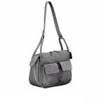 Beuteltasche Velours Dunkelgrau, Farbe: grau, Marke: Hausfelder Manufaktur, EAN: 4065646027121, Abmessungen in cm: 31x25.5x12.5, Bild 2 von 7