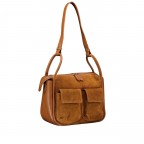 Beuteltasche Velours Cognac, Farbe: cognac, Marke: Hausfelder Manufaktur, EAN: 4065646027138, Abmessungen in cm: 31x25.5x12.5, Bild 2 von 7