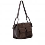 Beuteltasche Velours Dunkelbraun, Farbe: braun, Marke: Hausfelder Manufaktur, EAN: 4065646027145, Abmessungen in cm: 31x25.5x12.5, Bild 2 von 7