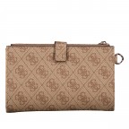 Geldbörse / Handytasche Laurel II 4G-Logo mit Griffschlaufe Latte, Farbe: braun, Marke: Guess, EAN: 0190231977834, Abmessungen in cm: 18.5x11x2.5, Bild 3 von 5