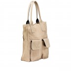 Shopper Velours Beige, Farbe: beige, Marke: Hausfelder Manufaktur, EAN: 4065646027190, Abmessungen in cm: 32x39x11, Bild 2 von 7