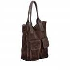 Shopper Velours Dunkelbraun, Farbe: braun, Marke: Hausfelder Manufaktur, EAN: 4065646027237, Abmessungen in cm: 32x39x11, Bild 2 von 7