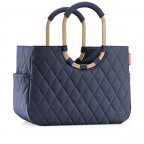 Tasche Loopshopper L Frame Rhombus Midnight Gold, Farbe: blau/petrol, Marke: Reisenthel, EAN: 4012013733116, Abmessungen in cm: 46x34.5x25, Bild 2 von 5