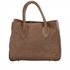 Handtasche Velours Taupe, Farbe: taupe/khaki, Marke: Hausfelder Manufaktur, EAN: 4065646027268, Abmessungen in cm: 30.5x23x12.5, Bild 3 von 7