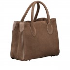 Handtasche Velours Taupe, Farbe: taupe/khaki, Marke: Hausfelder Manufaktur, EAN: 4065646027268, Abmessungen in cm: 30.5x23x12.5, Bild 2 von 7