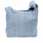 Beuteltasche Velours Hellblau, Farbe: blau/petrol, Marke: Hausfelder Manufaktur, EAN: 4065646027299, Abmessungen in cm: 32.5x32x17, Bild 3 von 5