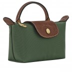 Kosmetiktasche Le Pliage Pochette Englischgrün, Farbe: grün/oliv, Marke: Longchamp, EAN: 3597922787456, Abmessungen in cm: 17x10x5.5, Bild 2 von 6