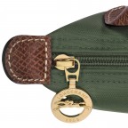 Kosmetiktasche Le Pliage Pochette Englischgrün, Farbe: grün/oliv, Marke: Longchamp, EAN: 3597922787456, Abmessungen in cm: 17x10x5.5, Bild 6 von 6