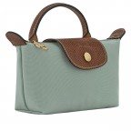 Kosmetiktasche Le Pliage Pochette Celadon, Farbe: grün/oliv, Marke: Longchamp, EAN: 3597922789238, Abmessungen in cm: 17x10x5.5, Bild 2 von 6