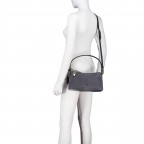 Umhängetasche Delia Suede S Night Grey, Farbe: grau, Marke: AIGNER, EAN: 4055539650888, Abmessungen in cm: 27x16x9, Bild 7 von 8