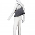 Beuteltasche Delia Suede M Night Grey, Farbe: grau, Marke: AIGNER, EAN: 4055539650918, Abmessungen in cm: 35x24.5x12, Bild 3 von 4