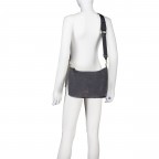 Umhängetasche Zita Suede S Night Grey, Farbe: grau, Marke: AIGNER, EAN: 4055539658006, Abmessungen in cm: 27x22x9, Bild 5 von 6