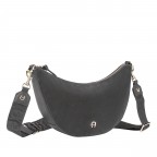Umhängetasche Zita Suede S Night Grey, Farbe: grau, Marke: AIGNER, EAN: 4055539658068, Abmessungen in cm: 30x19x6.5, Bild 2 von 6